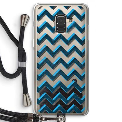 Onderbroken lijn: Samsung Galaxy A8 (2018) Transparant Hoesje met koord