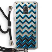 Onderbroken lijn: Samsung Galaxy A8 (2018) Transparant Hoesje met koord