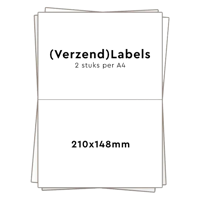 Huismerk 2 stickers per A4 (210x148mm) Huismerk 2 stickers per A4 (210x148mm)
