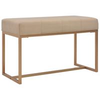 Bankje 80 cm fluweel beige