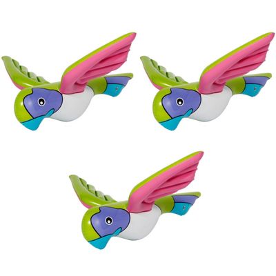 5x stuks opblaasbare decoratie papegaai 23 cm