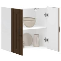 Keukenwandkast Lucca bewerkt hout bruin eikenkleur