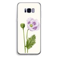 Purple poppy: Samsung Galaxy S8 Plus Transparant Hoesje