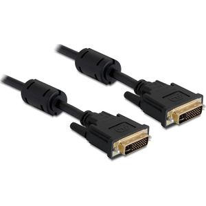 DeLOCK 1m DVI-I DVI kabel Zwart