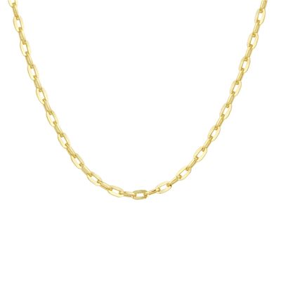 Ketting Zilgold Ankerschakel geelgoud-zilveren kern 3 mm 45 cm