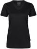 Hakro 187 Women's V-neck shirt COOLMAX® - Black - 2XL