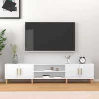 Tv-meubel 180x31,5x40 cm bewerkt hout wit