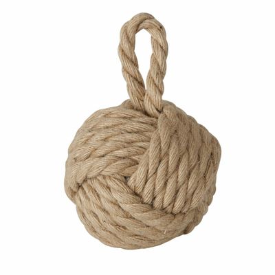 Deurstopper knoop - 1.5 kilo - bruin - jute - 23 x 15 cm Deurstopper knoop - 1.5 kilo - bruin - jute - 23 x 15 cm