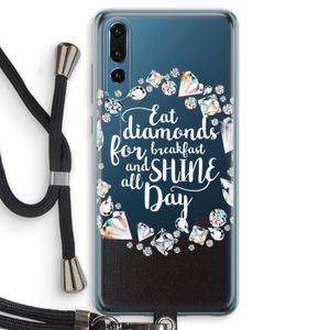 Diamonds: Huawei P20 Pro Transparant Hoesje met koord