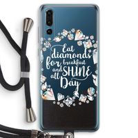 Diamonds: Huawei P20 Pro Transparant Hoesje met koord