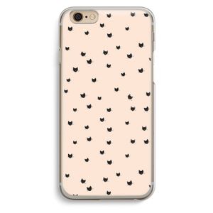 Kleine kattenkopjes: iPhone 6 / 6S Transparant Hoesje
