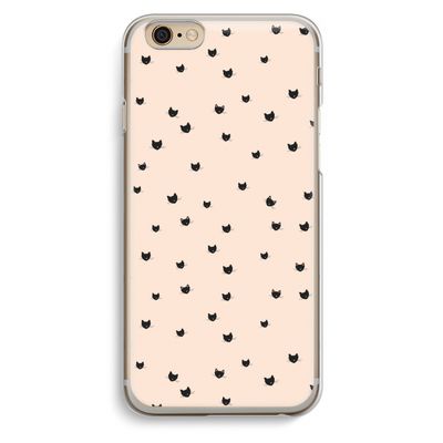 Kleine kattenkopjes: iPhone 6 / 6S Transparant Hoesje