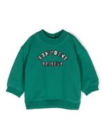 Bonpoint logo-embroidered knitted sweatshirt - Vert - thumbnail