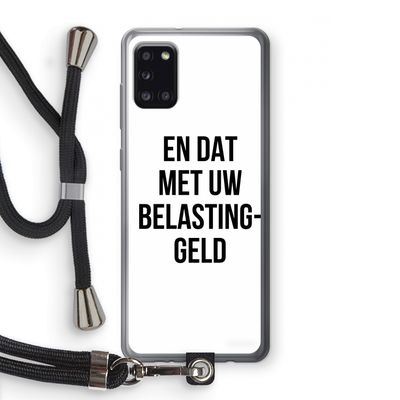 Belastinggeld: Samsung Galaxy A31 Transparant Hoesje met koord