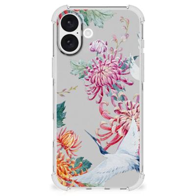 iPhone 16 Plus Case Anti-shock Bird Flowers iPhone 16 Plus Case Anti-shock Bird Flowers
