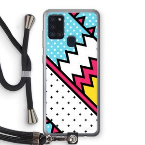 Pop Art #2: Samsung Galaxy A21s Transparant Hoesje met koord