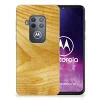 Motorola One Zoom | Bumper Hoesje | Licht Hout