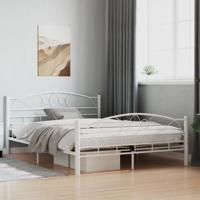 Bedframe metaal wit 140x200 cm - thumbnail