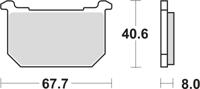 TRW remblokken "mcb 515 brake pad mcb 515 organic standard