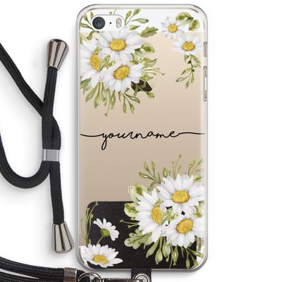Daisies: iPhone 5 / 5S / SE Transparant Hoesje met koord