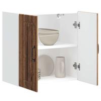 Keukenwandkast Lucca bewerkt hout oud houtkleurig