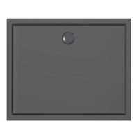 Xenz Mariana Plus rechthoekige douchebak acryl 110x100cm zwart mat