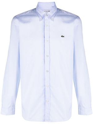 Lacoste chemise en coton à patch logo - Bleu