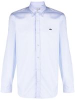 Lacoste logo-patch cotton shirt - Bleu