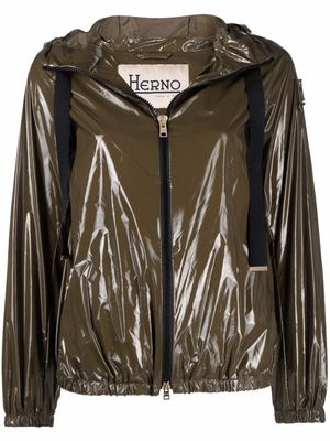 Herno veste zippée à capuche - Vert
