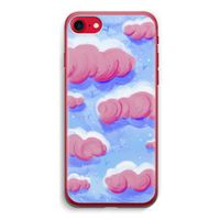 Roze wolken met vogels: iPhone SE 2020 Transparant Hoesje Roze wolken met vogels: iPhone SE 2020 Transparant Hoesje