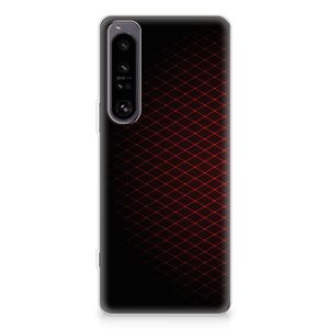 Sony Xperia 1 IV TPU bumper Geruit Rood