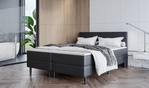 ACTIE Boxspring 160 x 210 Skai Zwart - Basic