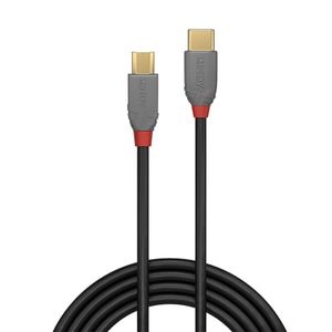 Lindy 36891 1m USB C Micro-USB B Mannelijk Mannelijk Zwart, Grijs USB-kabel