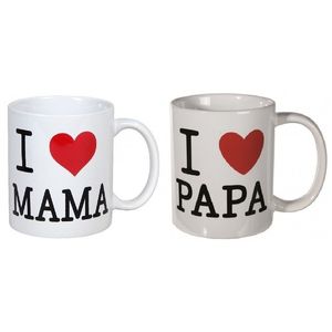 Cadeau koffie mokken voor papa en mama set