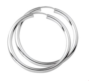 TFT Creolen Ronde Buis Zilver Glanzend 3 mm x 40 mm