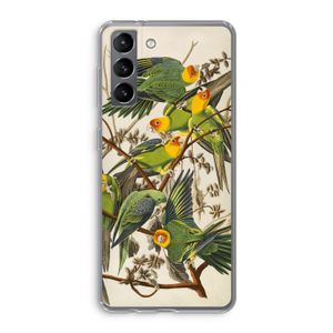 Carolinaparkiet: Samsung Galaxy S21 Transparant Hoesje