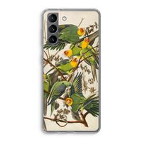 Carolinaparkiet: Samsung Galaxy S21 Transparant Hoesje