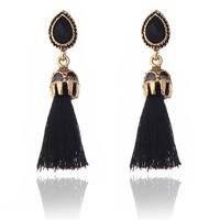 1 paar lange Tassel Earrings voor vrouwen Fashion sieraden Gifts(Black)