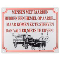 Bord: mensen met paarden