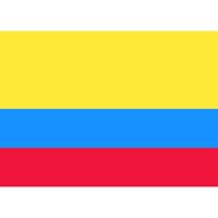 Vlag van Colombia stickers - 7 x 10 cm - Landen - Colombiaanse vlaggetjes