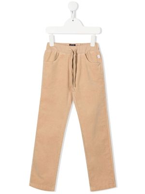 Il Gufo pantalon en velours côtelé à lien de resserrage - Tons neutres