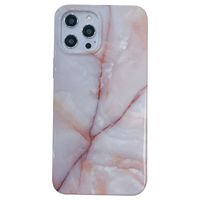 iPhone 13 Pro Max hoesje - Backcover - Softcase - Marmer - Marmerprint - TPU - Beige/Wit