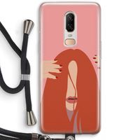 Woke up like this: OnePlus 6 Transparant Hoesje met koord