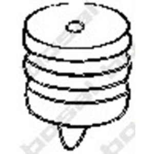 Aanslagrubber, demper 255001