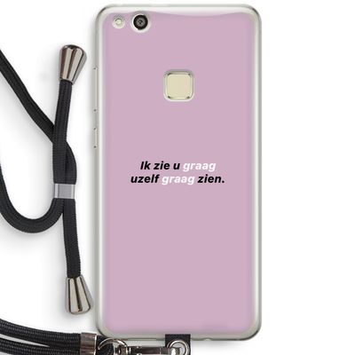 uzelf graag zien: Huawei Ascend P10 Lite Transparant Hoesje met koord