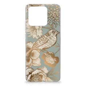 TPU Case voor Xiaomi Redmi 10C Vintage Bird Flowers