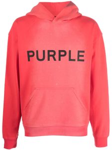 Purple Brand hoodie en coton à logo imprimé - Rouge