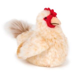 Semo Knuffel Kip - lichtbruin - pluche - 23 cm - boerderij knuffeldier