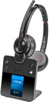 HP Poly Savi 8420 Office On Ear headset Computer DECT, Bluetooth Stereo Zwart Noise Cancelling Volumeregeling, Microfoon uitschakelbaar (mute)