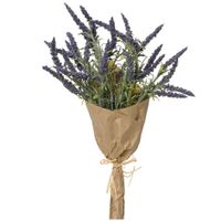 Kunstbloemen boeket lavendel - paars - D15 x H39 cm   -